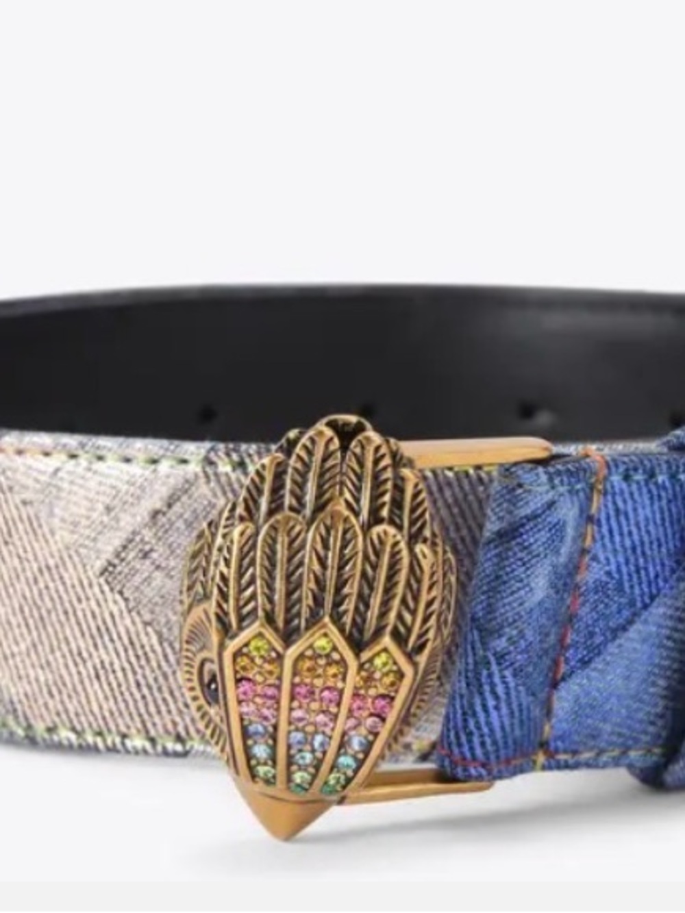 NWT KURT GEIGER KENSINGTON 38 belt pink/blue sz s/m $138 wow!!! - Picture 4 of 5